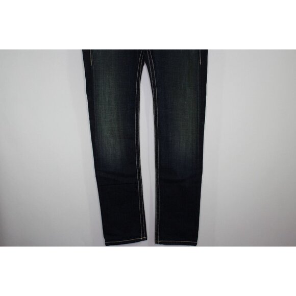 Rawkn Womens 32 x 34 Big Skull Y2K Style Skinny Jeans NEW M1042 - Picture 4 of 9